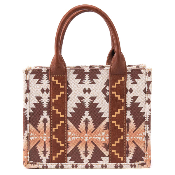 WG2203-8120S Wrangler Southwestern Print Small Canvas Tote