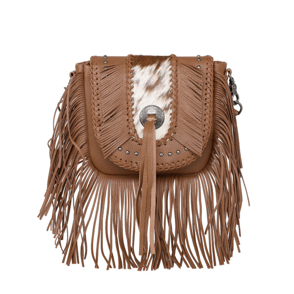 Afonie Genuine Mexican Leather retailer W Fringe Brown Boho Handbag Western