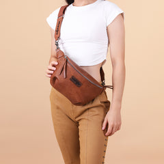 WG82-194  Wrangler Fanny Pack Belt Bag Sling Bag - Brown