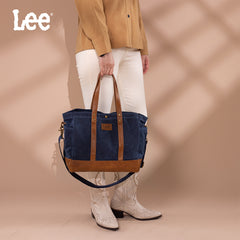 LEE53-004   LEE  Waxed Canvas Tote Bag/Crossbody