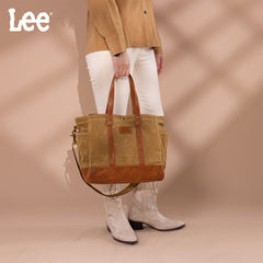 LEE53-004   LEE  Waxed Canvas Tote Bag/Crossbody