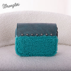 WG160-W014  Wrangler Sherpa  Bi-Fold Wallet -Turquoise