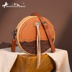 MW1314-118 Montana West Tooled Collection Circle Bag/Crossbody