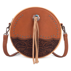 MW1314-118 Montana West Tooled Collection Circle Bag/Crossbody