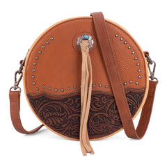 MW1314-118 Montana West Tooled Collection Circle Bag/Crossbody