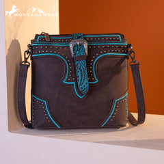 MW1282-8360  Montana West Buckle Collection Crossbody Bag