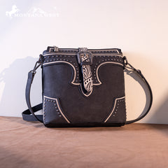 MW1282-8360  Montana West Buckle Collection Crossbody Bag