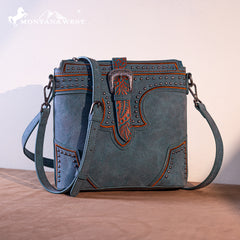 MW1282-8360  Montana West Buckle Collection Crossbody Bag