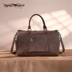 TR190-5110 Trinity Ranch Floral Aztec Tooled Collection Weekender Bag