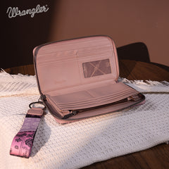 WG138-W006  Wrangler Bandana Paisley Print Wallet -Pink