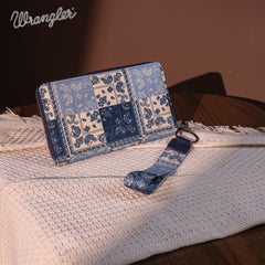 WG138-W006  Wrangler Bandana Paisley Print Wallet -Jean