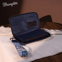 WG138-W006  Wrangler Bandana Paisley Print Wallet -Jean