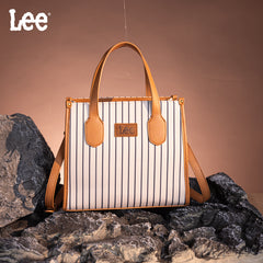 LEE56-007   LEE Striped Canvas Tote Bag/Crossbody