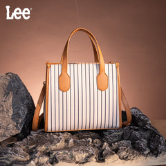 LEE56-007   LEE Striped Canvas Tote Bag/Crossbody