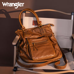 WG165-1110 Wrangler Slouchy Tote/Crossbody - Brown