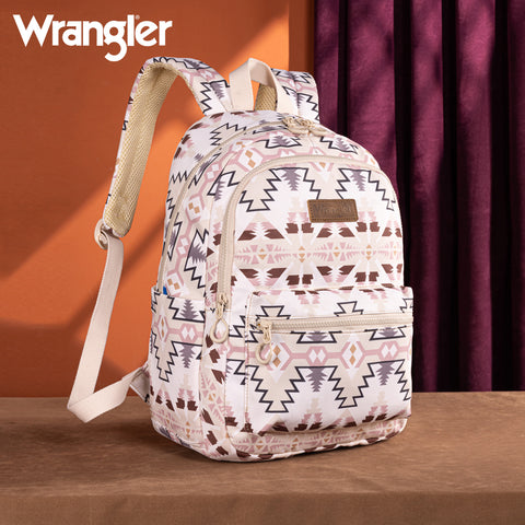 WG2206-9110  Wrangler Aztec Print Backpack - Tan