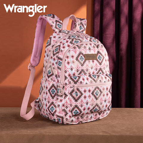 WG2206-9110  Wrangler Aztec Print Backpack -Pink