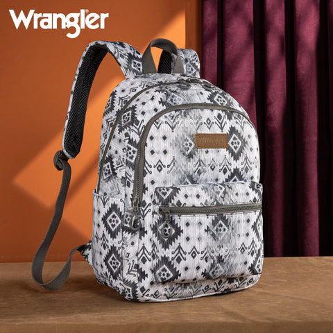 WG2206-9110  Wrangler Aztec Print Backpack - Black