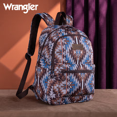 WG2206-9110  Wrangler Aztec Print Backpack -Coffee