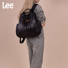 LEE49-002  LEE Quilted Puffer Drawstring Backpack