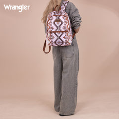 WG2206-9110  Wrangler Aztec Print Backpack -Light Brown