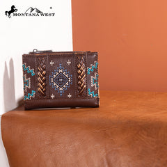 MW1317-W052  Montana West Embroidered Aztec Collection Wallet