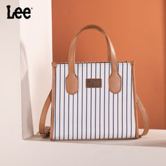 LEE56-007   LEE Striped Canvas Tote Bag/Crossbody