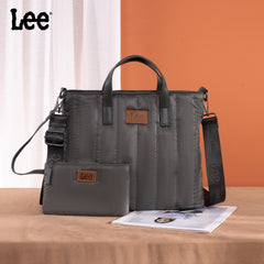 LEE49-006  LEE Quilted Puffer Tote/Crossbody With Pouch