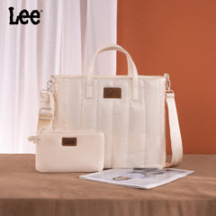 LEE49-006  LEE Quilted Puffer Tote/Crossbody With Pouch