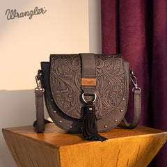 WG160-60113   Wrangler Western Tooled Saddle Bag Crossbody