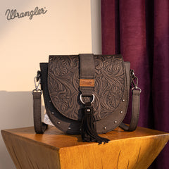 WG160-60113   Wrangler Western Tooled Saddle Bag Crossbody