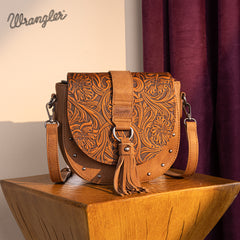 WG160-60113   Wrangler Western Tooled Saddle Bag Crossbody