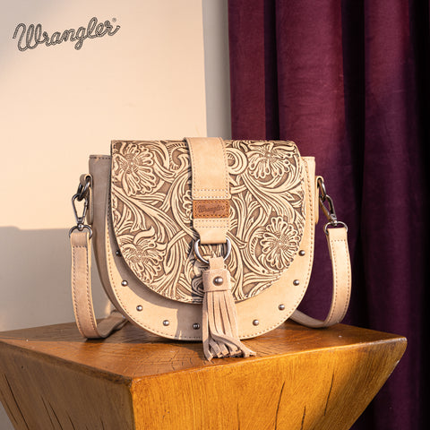 WG160-60113   Wrangler Western Tooled Saddle Bag Crossbody