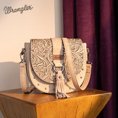 WG160-60113   Wrangler Western Tooled Saddle Bag Crossbody