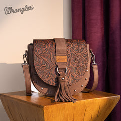 WG160-60113   Wrangler Western Tooled Saddle Bag Crossbody