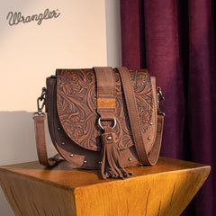 WG160-60113   Wrangler Western Tooled Saddle Bag Crossbody