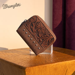 WG160-W0142   Wrangler Western Tooled  Bi-Fold Wallet