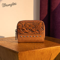 WG160-W0142   Wrangler Western Tooled  Bi-Fold Wallet