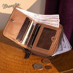 WG160-W0142   Wrangler Western Tooled  Bi-Fold Wallet