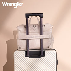 WG190-8319  Wrangler Top Handle Carry Satchel/Laptop Bag/Backpack/Crossbody - Beige