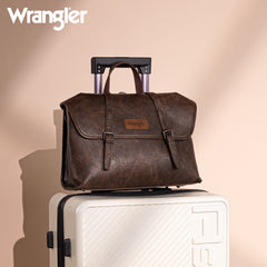 WG190-8319  Wrangler Top Handle Carry Satchel/Laptop Bag/Backpack/Crossbody -Coffee