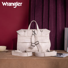 WG190-8319  Wrangler Top Handle Carry Satchel/Laptop Bag/Backpack/Crossbody - Beige