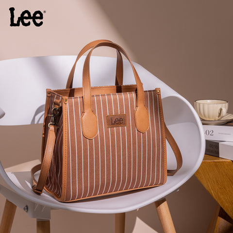 LEE56-007   LEE Striped Canvas Tote Bag/Crossbody