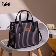 LEE56-007   LEE Striped Canvas Tote Bag/Crossbody