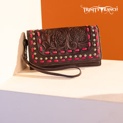 TR181-W018  Trinity Ranch Floral Tooled Collection Wallet