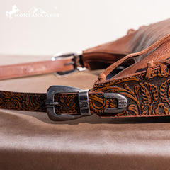 MW1272G-918 Montana West Floral Tooled Concealed Carry Hobo