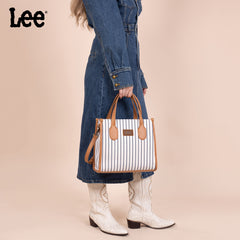 LEE56-007   LEE Striped Canvas Tote Bag/Crossbody