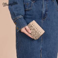 WG160-W0142   Wrangler Western Tooled  Bi-Fold Wallet