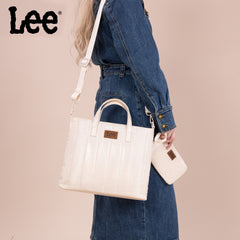 LEE49-006  LEE Quilted Puffer Tote/Crossbody With Pouch