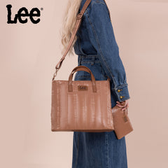 LEE49-006  LEE Quilted Puffer Tote/Crossbody With Pouch